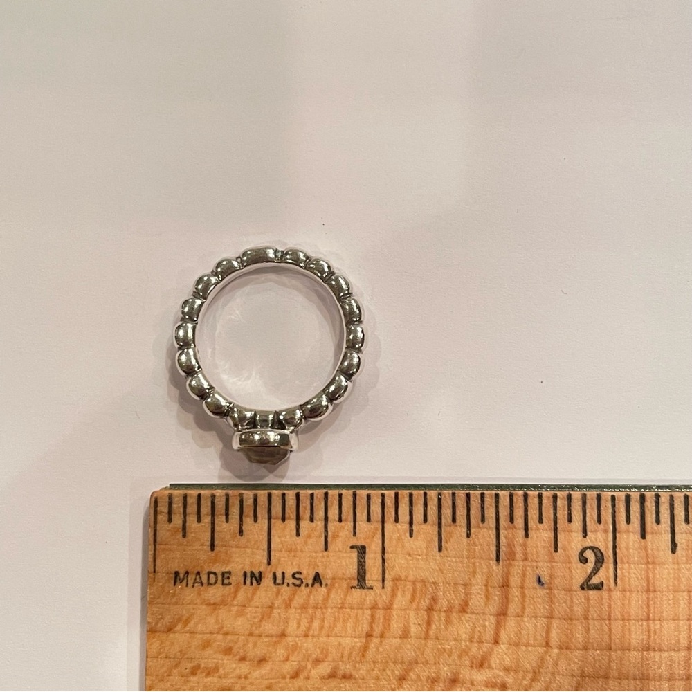 Pandora Moonstone Stackable Bubble Ring Sterling … - image 7